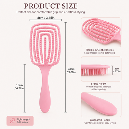 Square Detangling Hair Brush