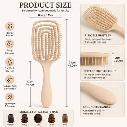 Square Detangling Hair Brush