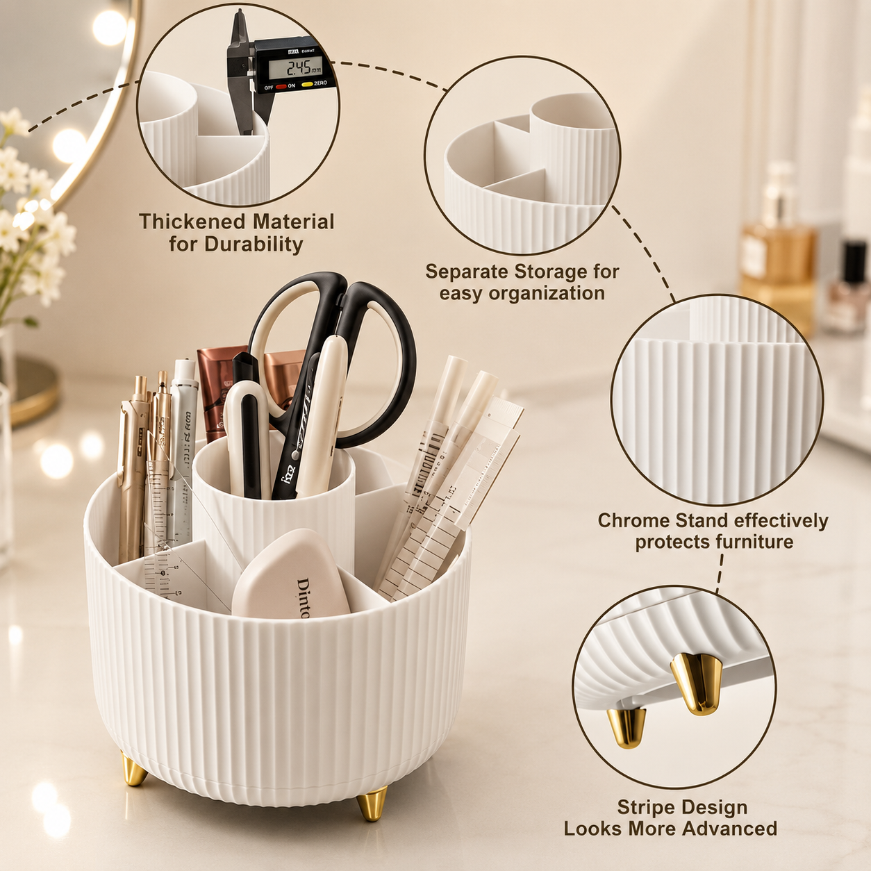 The 360° Rotating Makeup Organizer