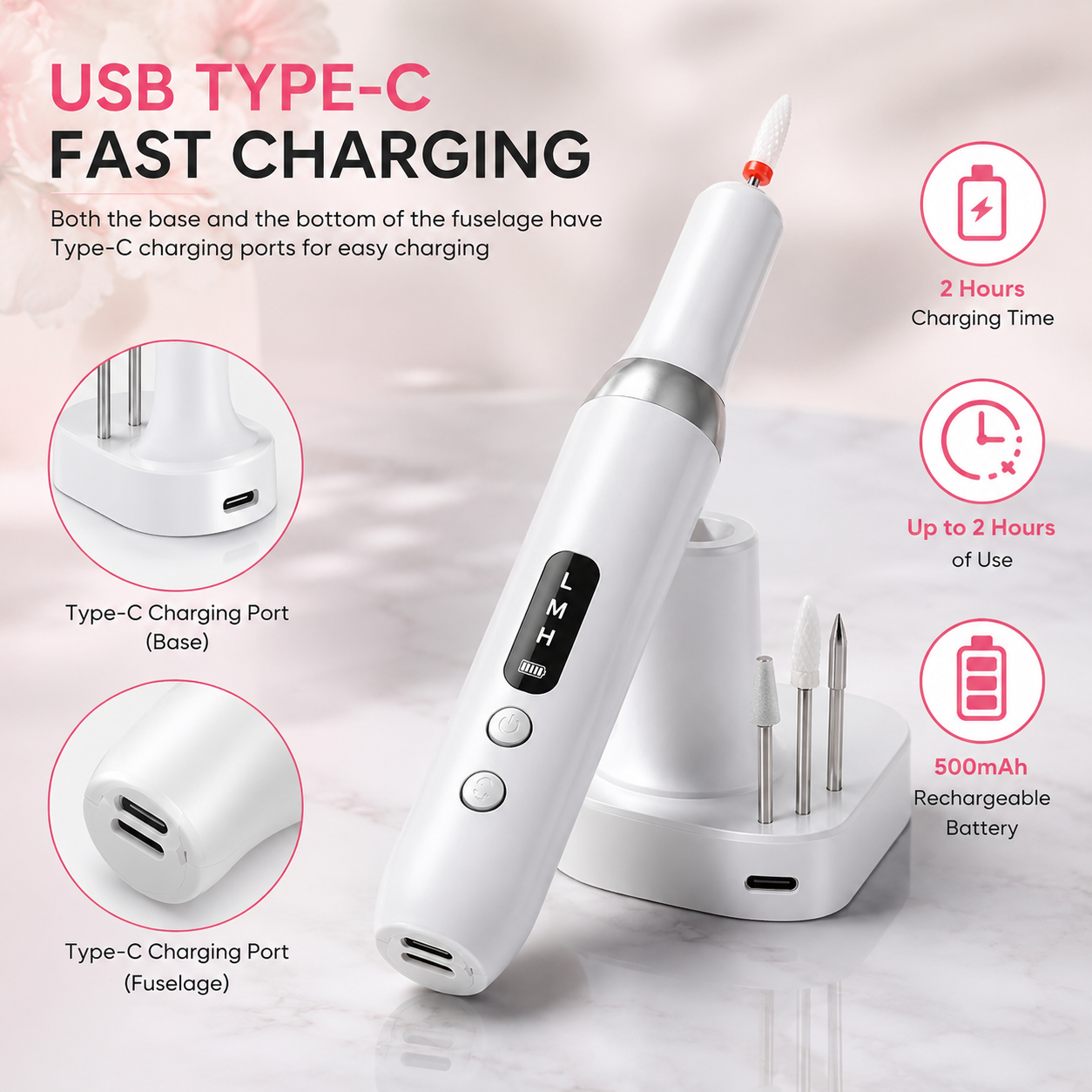Professional Electric Nail Drill Polishing Machine.