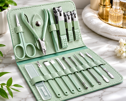 16-Piece Multi-Functional Stainless Steel Manicure & Pedicure Kit