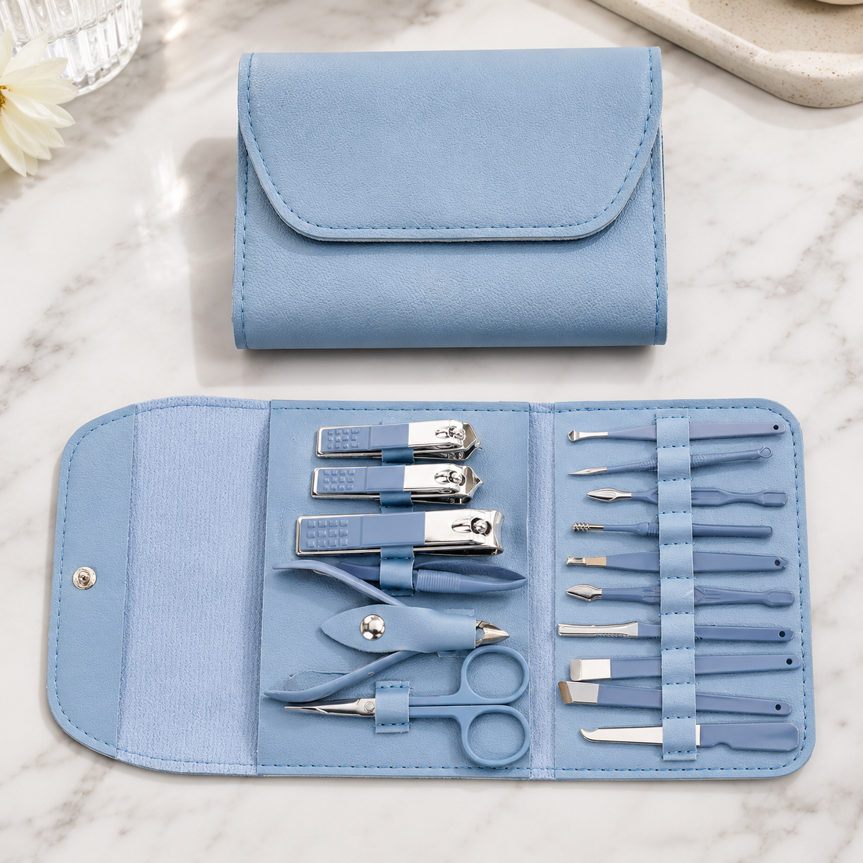 16-Piece Multi-Functional Stainless Steel Manicure & Pedicure Kit
