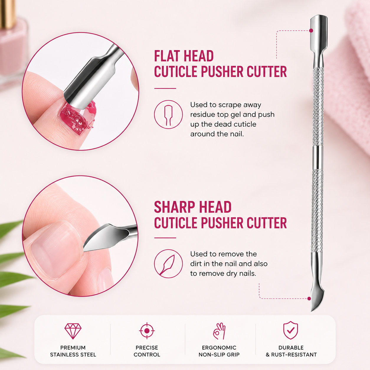11-Piece Stainless Steel Cuticle Care Set