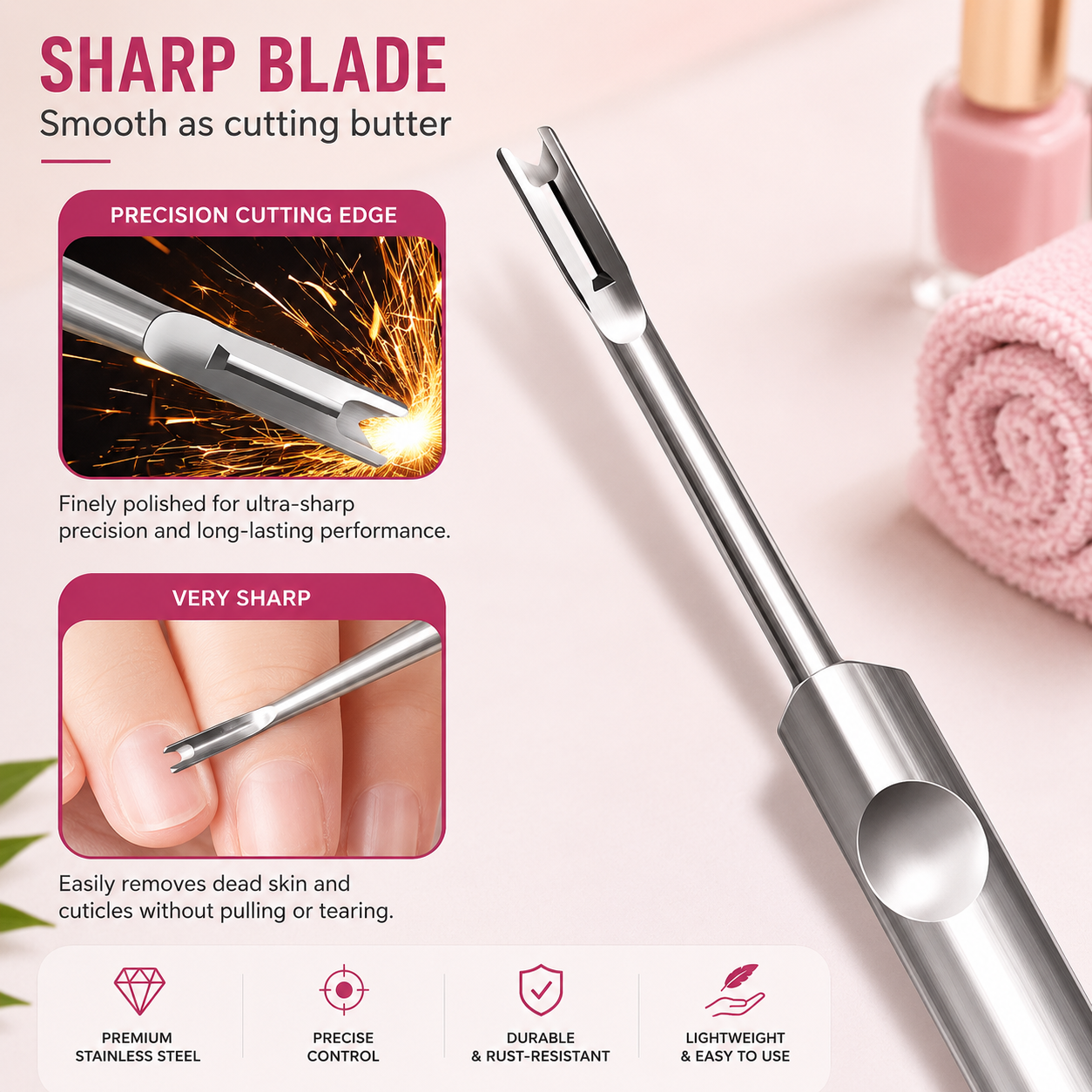 11-Piece Stainless Steel Cuticle Care Set