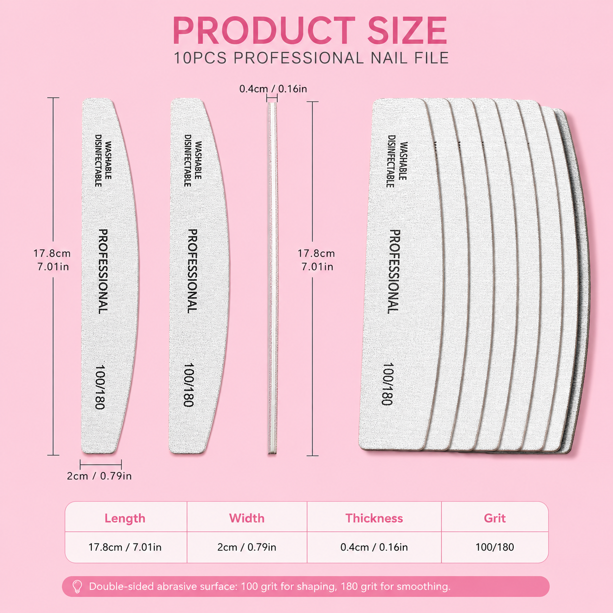 10-Piece Professional Nail File & Buffer Set