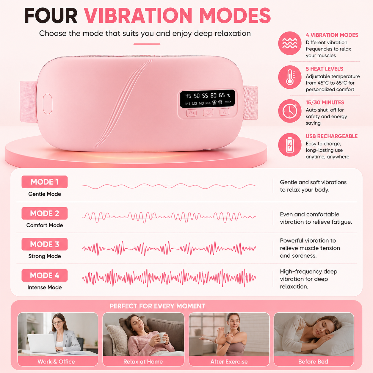 Portable Electric Heating Massage Pad