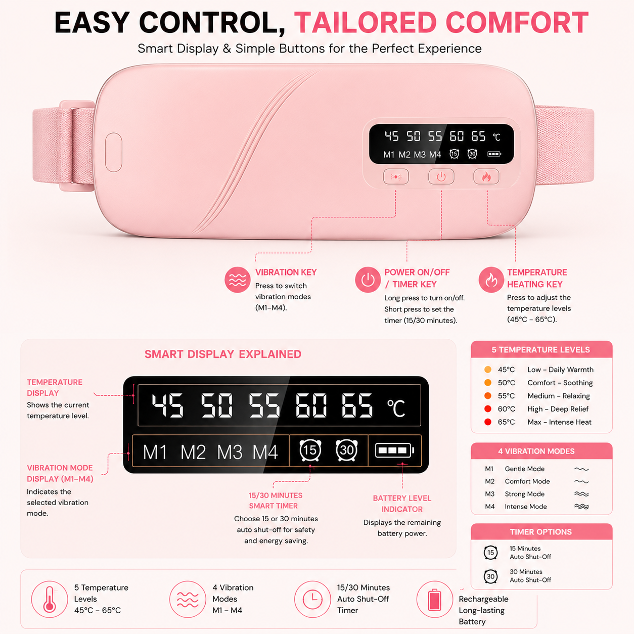 Portable Electric Heating Massage Pad