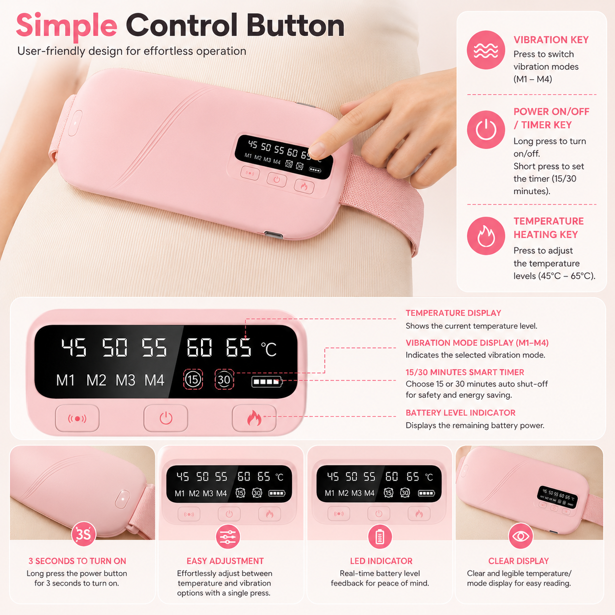 Portable Electric Heating Massage Pad