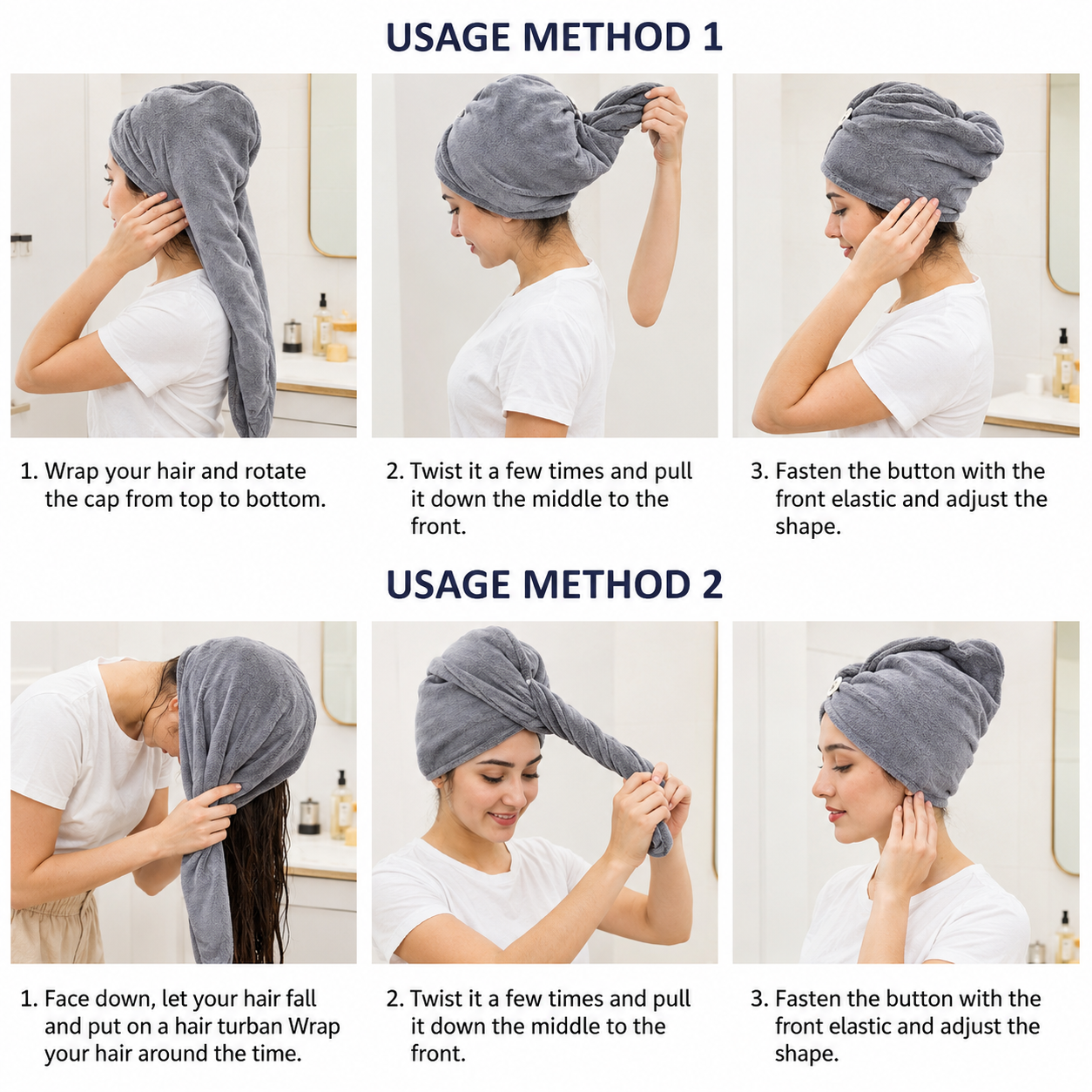 Ultra-Soft Microfiber Hair Towel