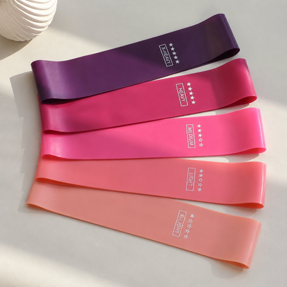 Portable Purple Gradient Resistance Band Set