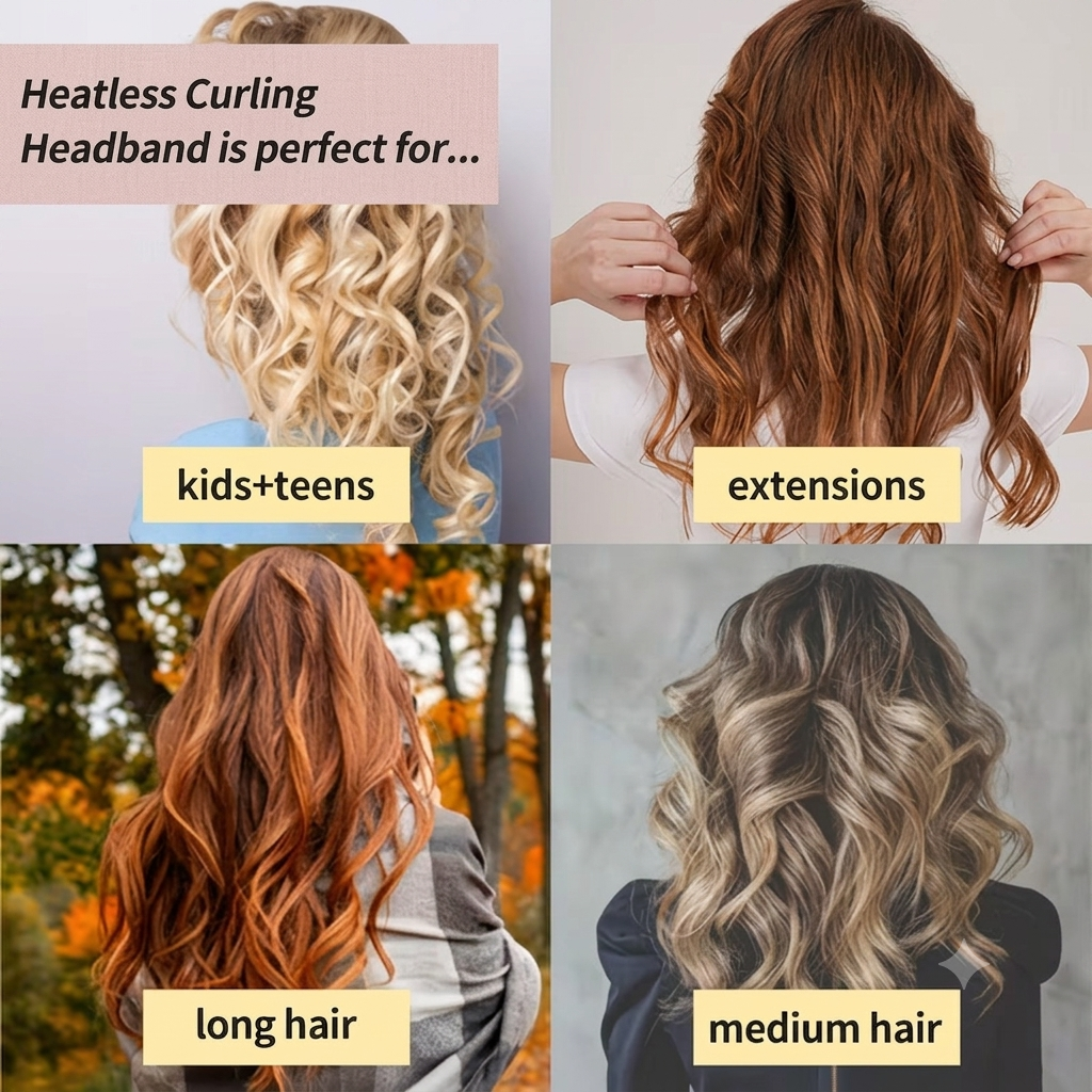 Heatless Curling Rod Headband